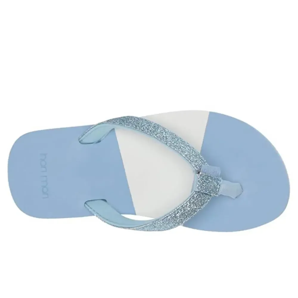 Hari Mari Meadows Asana Sandal Toddler US 6-7 Blue Glitter Slip-On Slide ZAP1461